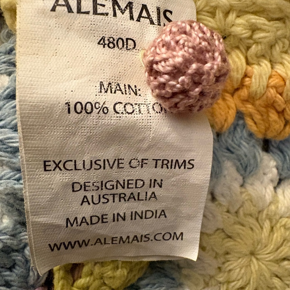 Alemais Patchwork Granny Squares Crochet Midi Dress - Picture 16 of 16